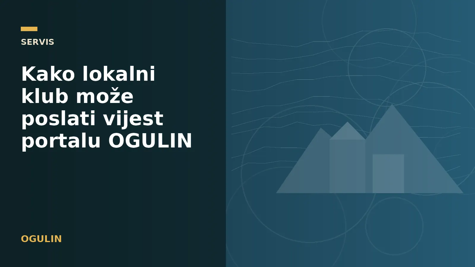 Kako lokalni klub može poslati vijest portalu OGULIN