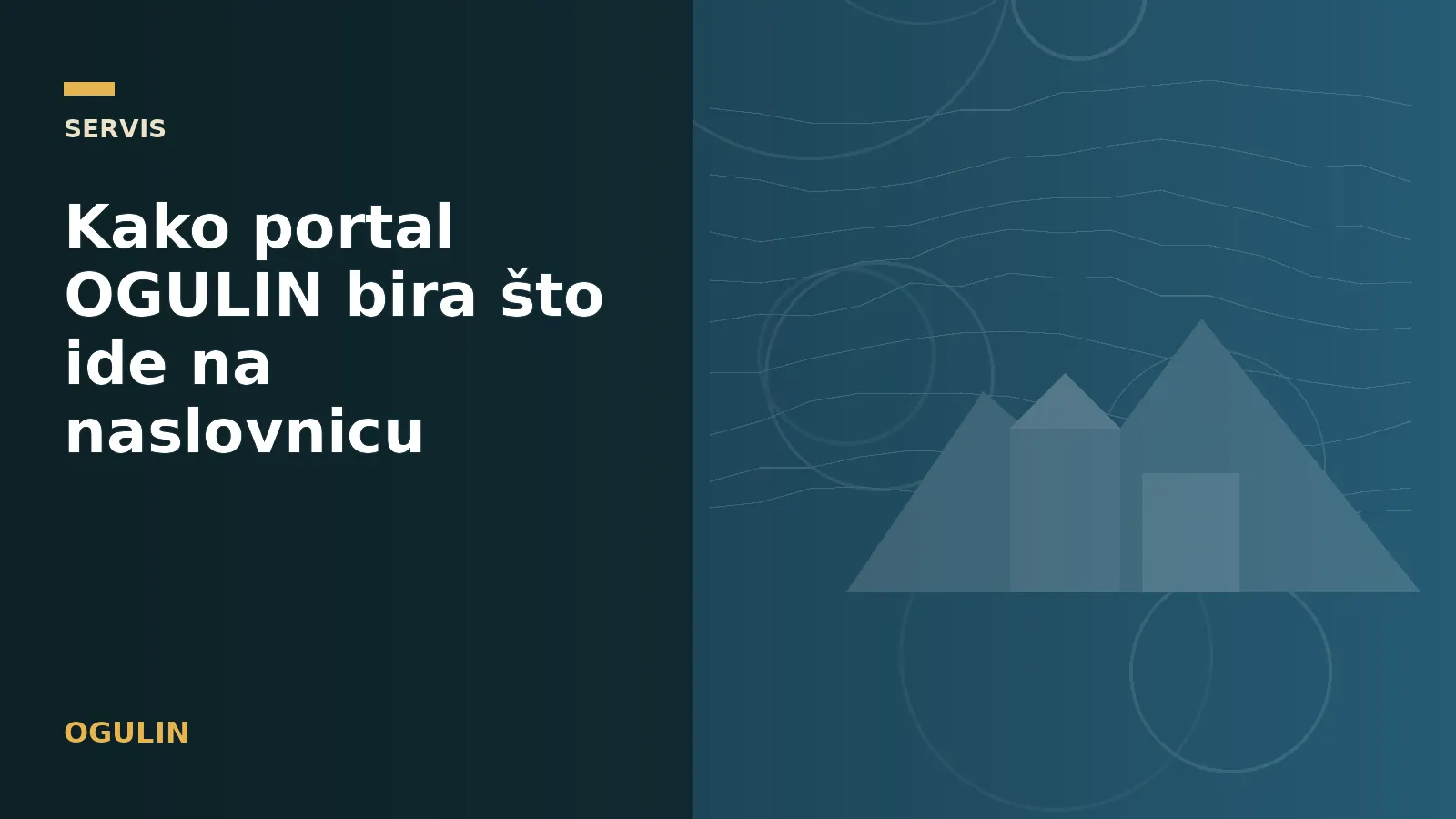 Kako portal OGULIN bira što ide na naslovnicu