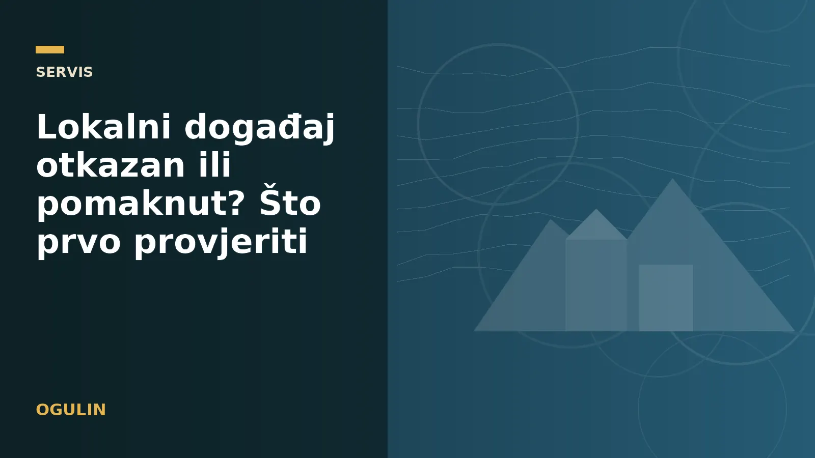 Lokalni događaj otkazan ili pomaknut? Što prvo provjeriti