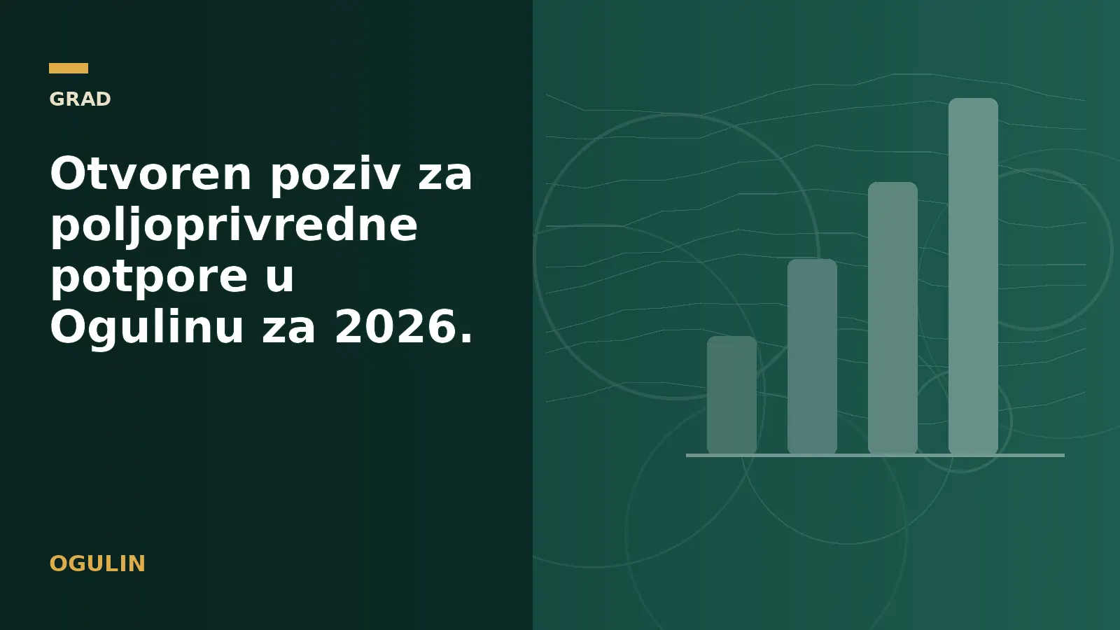 Otvoren poziv za poljoprivredne potpore u Ogulinu za 2026.