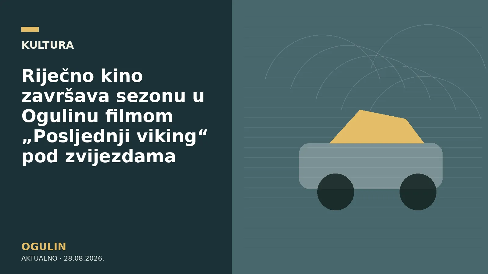 Riječno kino završava sezonu u Ogulinu filmom „Posljednji viking“ pod zvijezdama